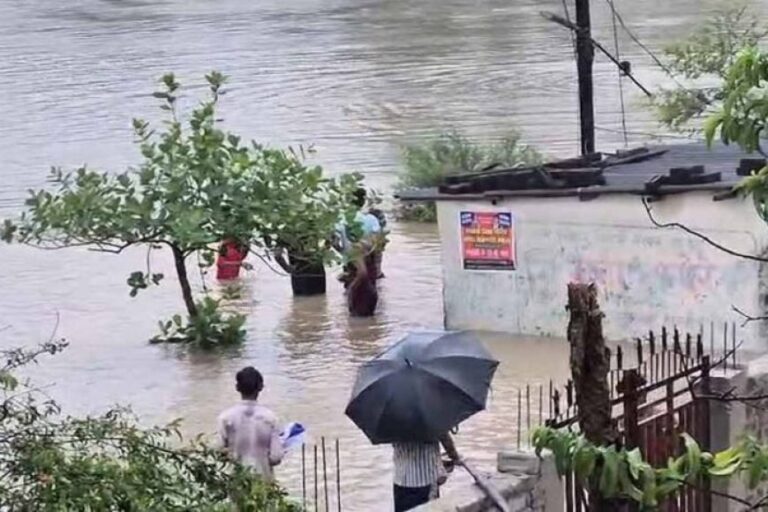 बिलासपुर-में-भारी-बारिश-से-कई-घर-बने-टापू,-भूख-प्यास-से-जूझ-रहे-लोग