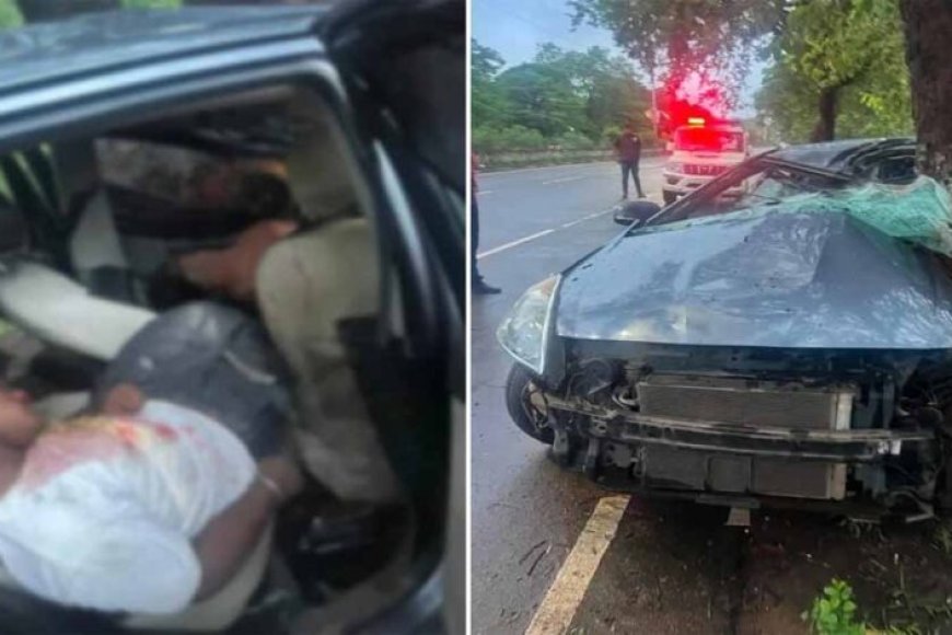 cg-में-दर्दनाक-सड़क-हादसा,-पेड़-से-टकराई-तेज-रफ्तार-कार,-दो-युवकों-की-मौत