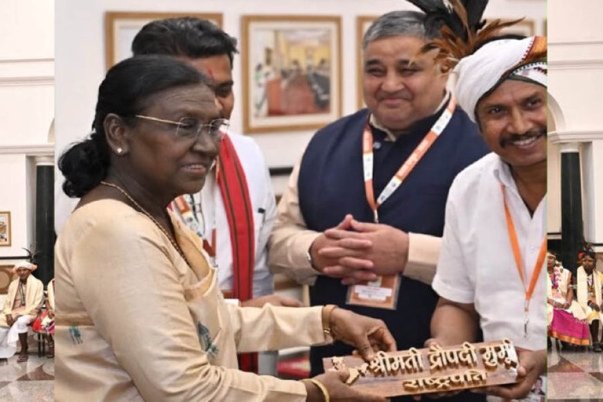 राष्ट्रपति-द्रौपदी-मुर्मु-से-छत्तीसगढ़-के-बस्तर-पंडुम-2026-के-विजेताओं,-परगना-मांझी-और-पद्म-पुरस्कार-विजेताओं-के-प्रतिनिधिमंडल-ने-मुलाकात-की