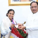 राष्ट्रमंडल-खेलों-की-रजत-पदक-विजेता-ज्ञानेश्वरी-यादव-का-मुख्यमंत्री-निवास-में-भव्य-स्वागत